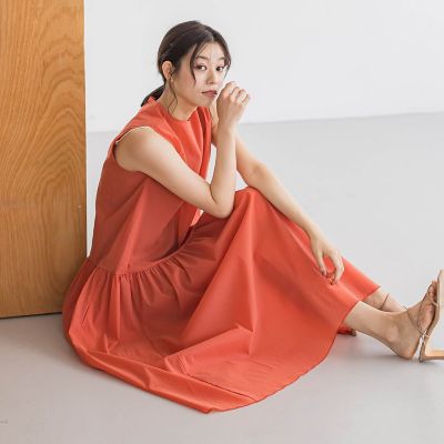 ナイロンタフタストレッチワンピース≪洗濯機で洗える≫
