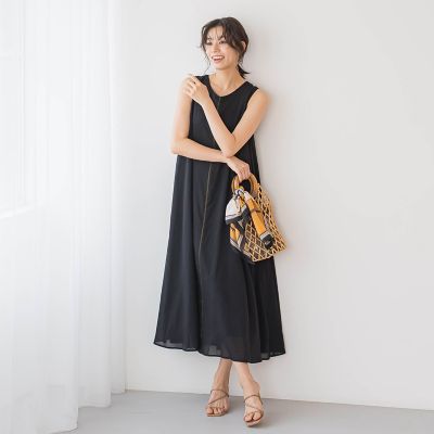 Droite lautreamont (Women)/ドロワットロートレアモン 麻調シアー２ＷＡＹシャーリングワンピース≪手洗い可能≫