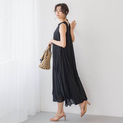 麻調シアー２ＷＡＹシャーリングワンピース≪手洗い可能≫