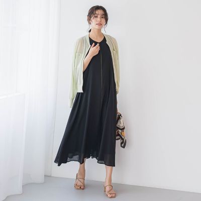 麻調シアー２ＷＡＹシャーリングワンピース≪手洗い可能≫