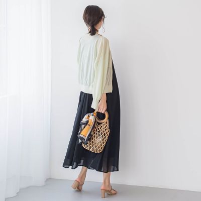 麻調シアー２ＷＡＹシャーリングワンピース≪手洗い可能≫