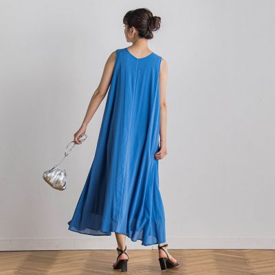 麻調シアー２ＷＡＹシャーリングワンピース≪手洗い可能≫