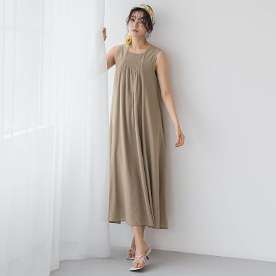 麻調シアー２ＷＡＹシャーリングワンピース≪手洗い可能≫