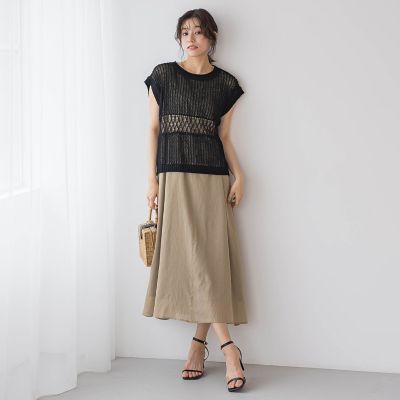 麻調シアー２ＷＡＹシャーリングワンピース≪手洗い可能≫