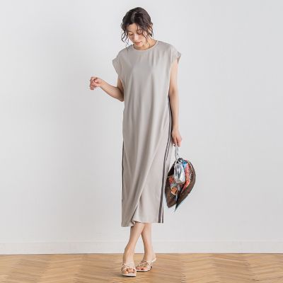手数料安い WEB限定】カットジョーゼットサイドラインワンピース≪手洗い ワンピース