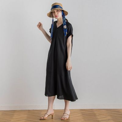 新色追加】レーヨン麻ポプリンワンピース≪手洗い可能