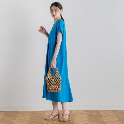 Droite lautreamont (Women)/ドロワットロートレアモン 【新色追加】レーヨン麻ポプリンワンピース≪手洗い可能≫