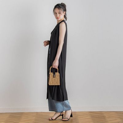 未使用品✨ドロワットロートレアモン　コットンリネンシャツ 楽天市場】麻調リブシャツワンピース≪手洗い可能≫／ドロワット