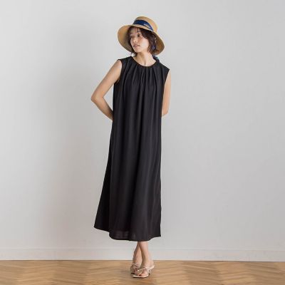 Droite lautreamont (Women)/ドロワットロートレアモン 【ＷＥＢ限定】リネンライクカノコノースリワンピース≪手洗い可能≫