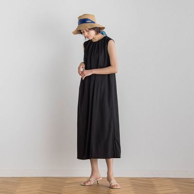 【ＷＥＢ限定】リネンライクカノコノースリワンピース≪手洗い可能≫
