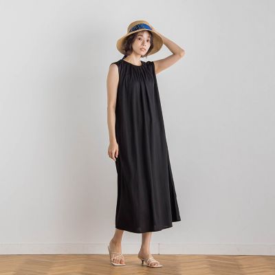 【ＷＥＢ限定】リネンライクカノコノースリワンピース≪手洗い可能≫