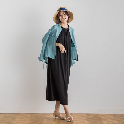 【ＷＥＢ限定】リネンライクカノコノースリワンピース≪手洗い可能≫