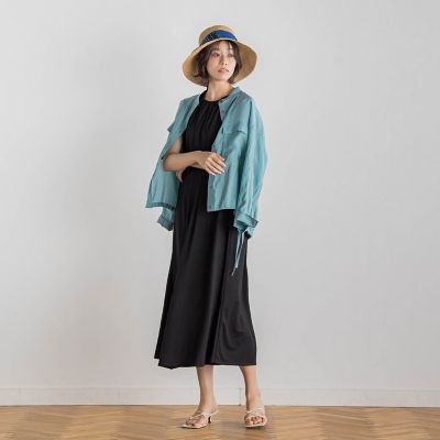 【ＷＥＢ限定】リネンライクカノコノースリワンピース≪手洗い可能≫