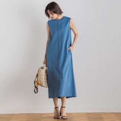 【ＷＥＢ限定】ジャージーピンタックワンピース≪洗濯機で洗える≫