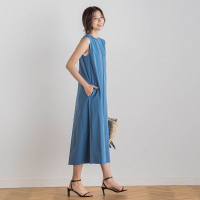 【ＷＥＢ限定】ジャージーピンタックワンピース≪洗濯機で洗える≫