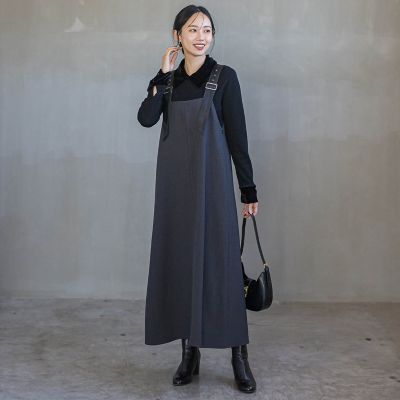 Droite lautreamont (Women)/ドロワットロートレアモン ミックスツイード×レザーライクジャンスカ&#8810;洗濯機で洗える&#8811; 20チャコールグレー スカート【三越伊勢丹/公式】