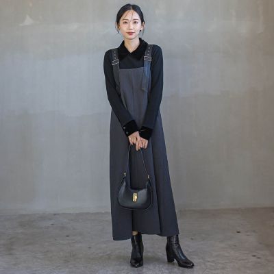 ミックスツイード×レザーライクジャンスカ≪洗濯機で洗える≫ | Droite