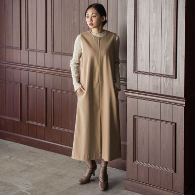 Droite lautreamont (Women)/ドロワットロートレアモン 裏起毛サキソニーワンピース&#8810;手洗い可能&#8811; 12ベージュ ワンピース・ドレス【三越伊勢丹/公式】