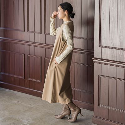 裏起毛サキソニーワンピース≪手洗い可能≫ | Droite lautreamont