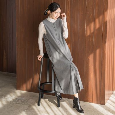 Droite lautreamont (Women)/ドロワットロートレアモン 裏起毛サキソニーワンピース&#8810;手洗い可能&#8811; 20チャコールグレー ワンピース・ドレス【三越伊勢丹/公式】