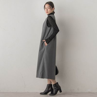 裏起毛サキソニーワンピース≪手洗い可能≫ | Droite lautreamont