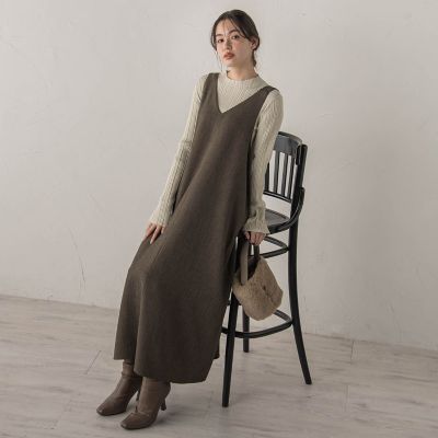 Rirandture✨フレアヘムジャンスカ ミックス ツイード 0 ミックス