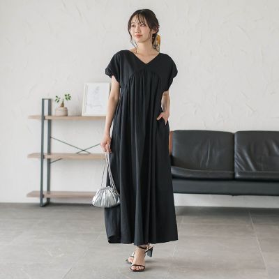レーヨン麻ポプリンワンピース | Droite lautreamont (Women