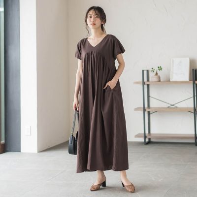 レーヨン麻ポプリンワンピース | Droite lautreamont (Women