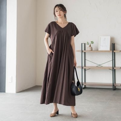 レーヨン麻ポプリンワンピース | Droite lautreamont (Women