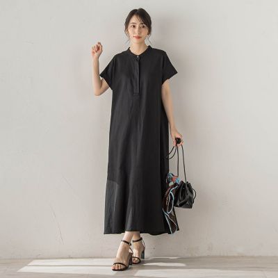 クマ坊 様 TONET 麻　ワンピース　難あり レーヨン麻ポプリンワンピース | Droite lautreamont (Women