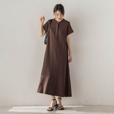 レーヨン麻ポプリンワンピース | Droite lautreamont (Women