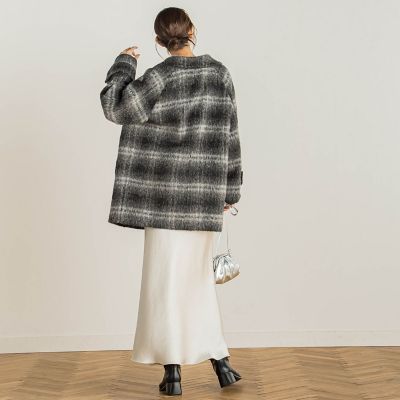 ＩＯＬＡＮＤＡシャギーチェックコート