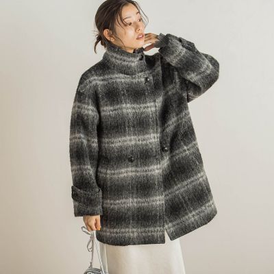 ＩＯＬＡＮＤＡシャギーチェックコート