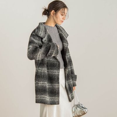 ＩＯＬＡＮＤＡシャギーチェックコート