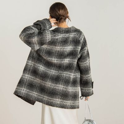 ＩＯＬＡＮＤＡシャギーチェックコート