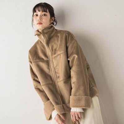 ＜Droite lautreamont (Women)＞【ＷＥＢ限定】フェイクムートンファーコート