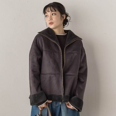 WEB限定】フェイクムートンファーコート | Droite lautreamont