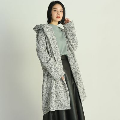 ＜Droite lautreamont (Women)＞【ＷＥＢ限定】フード付き裏起毛コーディガン