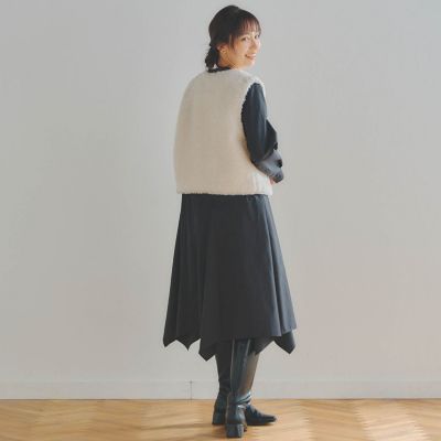 エコファーショートジレ | Droite lautreamont (Women)/ドロワット 
