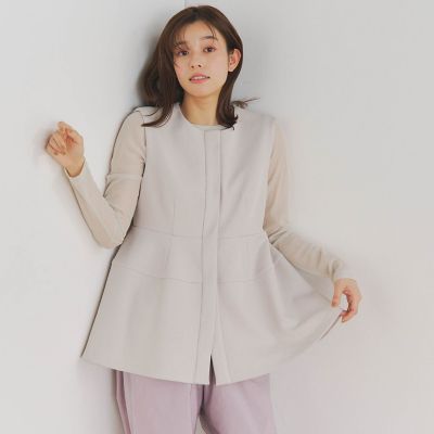 ＜Droite lautreamont (Women)＞ムーンライトペプラムジレ≪洗濯機で洗える≫