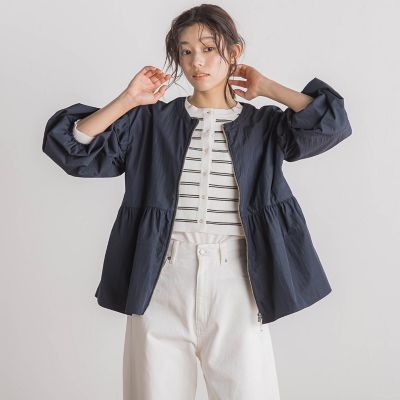Ｐ／Ｎヴィンテージリズペプラムブルゾン≪手洗い可能≫