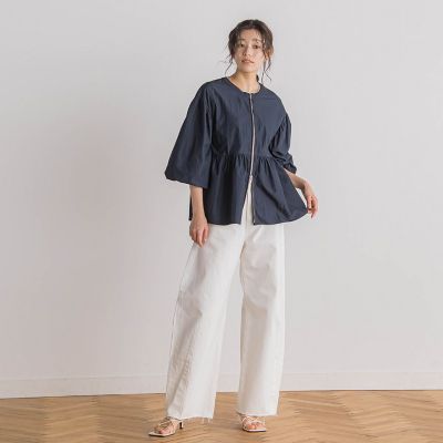 Ｐ／Ｎヴィンテージリズペプラムブルゾン≪手洗い可能≫