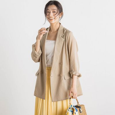 シアー麻調合繊ジャケット≪手洗い可能≫