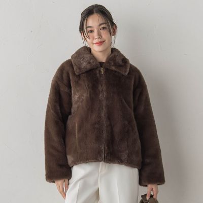 ＜Droite lautreamont (Women)＞【ＷＥＢ限定】フェイクファーコート