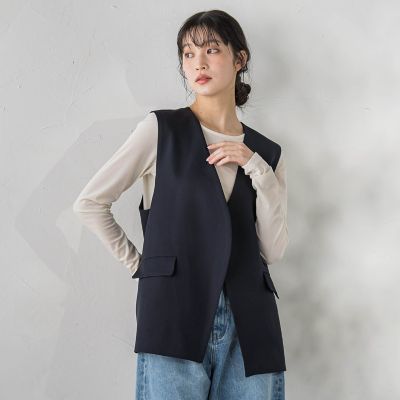 ストレッチツイルジレ≪手洗い可能≫ | Droite lautreamont (Women