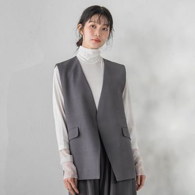 ストレッチツイルジレ≪手洗い可能≫ | Droite lautreamont (Women