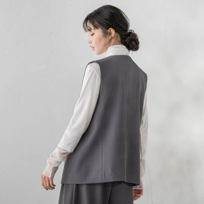 ストレッチツイルジレ≪手洗い可能≫ | Droite lautreamont (Women