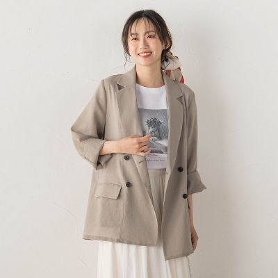 ＜Droite lautreamont (Women)＞シアー麻調合繊ジャケット