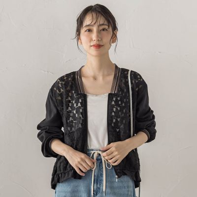 フラワー刺繍レースブルゾン | Droite lautreamont (Women)/ドロワット 