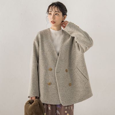 ピンク系 レディースのノーカラージャケット | 三越伊勢丹オンライン